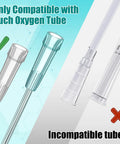 Geiserailie 10-pack oxygen tubing swivel connectors, clear plastic, 360-degree rotation.