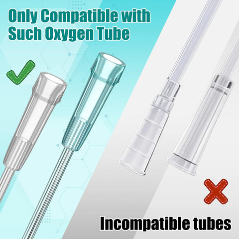 Geiserailie 10-pack oxygen tubing swivel connectors, clear plastic, 360-degree rotation.