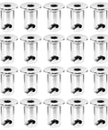 Beefed Up 7075 Aluminum Dzus Quarter Turn Fasteners With Chrome Finish And Flush Allen Head For Custom Street Builds Heavy Duty Corrosion Resistant Hardware Pack Of 20 arranged in a grid.