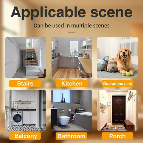 Extra Wide Indoor Baby Gate For Doorways And Stairs Pressure Mounted Walk Through Black Metal Gate applicable scenes
