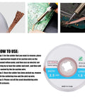 Premium Solder Wick Desoldering Braids 5 Pack High Efficiency Copper Wire for PCB Repair instructions and use demonstration