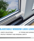Sturdy Stainless Steel Adjustable Window Security Bar For Sliding Windows 18 To 30 Inches Privacy And Safety Lock Anti Lift Guard Lets Fresh Air In While Keeping Intruders Out Ideal For Home Cabin Apartment installed on window
