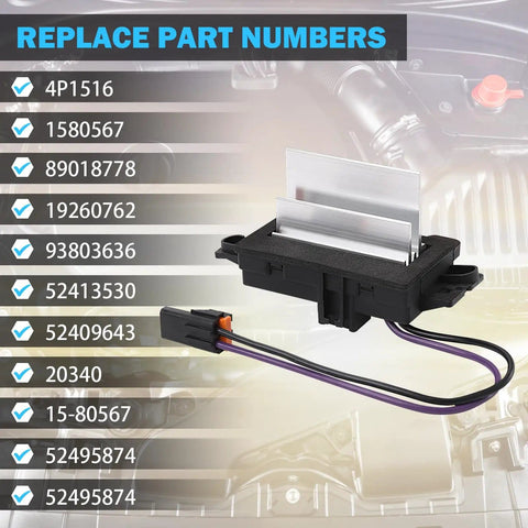 AC Blower Motor Resistor Replacement For 2003 To 2007 Chevy GMC Cadillac SUVs Including Silverado Tahoe Suburban Yukon