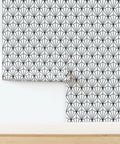 Top Shelf Black And White Pvc Free Type Ii Professional Wallpaper With Fresh Matte Linen Texture Dang Tough Build for busy kitchens and bathrooms.
