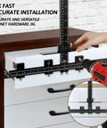 Diy Friendly Adjustable Cabinet Hardware Jig Template for Drawer Handles and Knobs Installation with drill guide usage