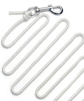 Rugged Tetherball Replacement Rope With Swivel Snap Hook 9 Ft White Braided Nylon Cord One Quarter Inch Inch Thick Low Stretch Weather Resistant For Consistent Play In Outdoor Backyards, Schools, And Playgrounds. White braided nylon tetherball rope with swivel snap hook