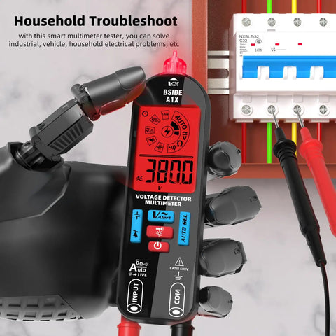 Rechargeable Digital Multimeter Tester With Smart Mode And Red Green Backlight for household electrical troubleshooting