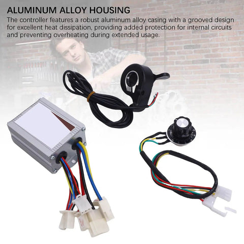 Electric Bike Motor Controller Kit With Smooth Speed Control For Trikes And Electric Bikes Aluminum Alloy Enclosure components.