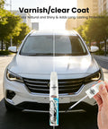 Two-Pack Car Touch Up Paint Pen With Clear Coat Pen Kit For White Cars shown with white SUV in urban setting