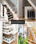 Heavy Duty Undermount Drawer Slides Full Extension Ball Bearing Cabinet Runners Glides Like Butter Silent Operation Silver 32 Inch shown in various applications.