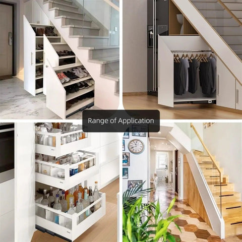 Heavy Duty Undermount Drawer Slides Full Extension Ball Bearing Cabinet Runners Glides Like Butter Silent Operation Silver 32 Inch shown in various applications.