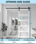 Kick Up Your Home Game With This Slick 32 By 84 Inch Five Panel Sliding Glass Barn Door Full Four Foot Hardware Kit Built Tight Mdf Frosted Privacy Glass Super Smooth Room Divider Nailing Modern Interior Vibes Today, size guide for barn door.