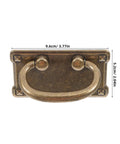 Set Of Four Vintage Metal Drawer Pull Handles For Rustic Dresser Cabinets Wardrobe And Vanity Hardware Retro Style Ring Pulls For Kitchen Cabinets And Home Furniture Makeover Upgrade, coffee finish ring pull with measurements