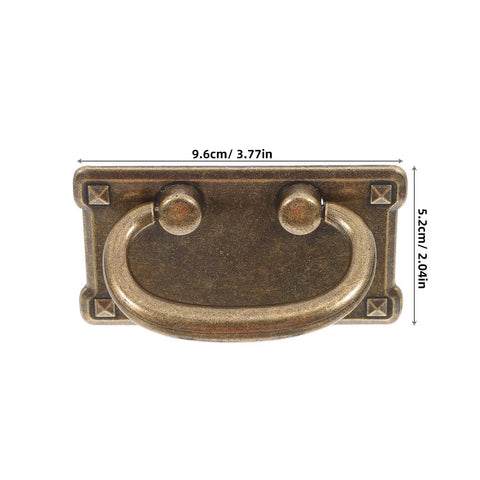 Set Of Four Vintage Metal Drawer Pull Handles For Rustic Dresser Cabinets Wardrobe And Vanity Hardware Retro Style Ring Pulls For Kitchen Cabinets And Home Furniture Makeover Upgrade, coffee finish ring pull with measurements