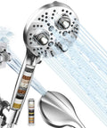 Filter Handheld Shower Head For Residual Chlorine Removal 10 Spray Modes Massage Showerhead With Large 79 Inch Hose