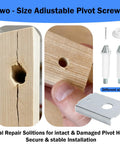 Boss Bifold Door Repair Kit For One And Three Eighths Inch Wood Bifold Closet Doors With Bottom Pivot Bracket Replacement shown