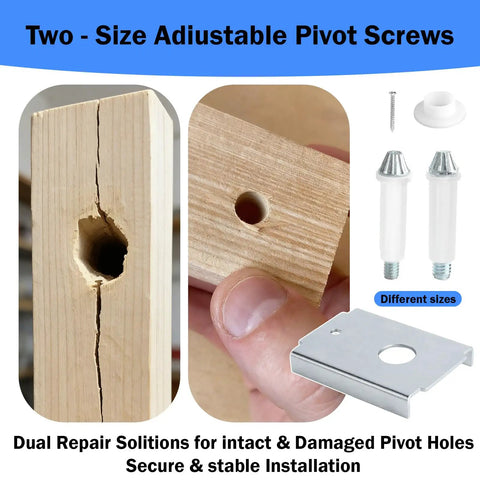 Boss Bifold Door Repair Kit For One And Three Eighths Inch Wood Bifold Closet Doors With Bottom Pivot Bracket Replacement shown