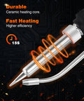 Close-up of ceramic heating core of One Hand Soldering Iron Kit With Automatic 60W Solder Gun Desoldering Pump Tweezers And Wires
