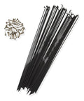 European Made 14G Stainless Steel Bike Spokes 36 Pack With Brass Nipples J Bend Heavy Duty Rust Resistant Replacement Kit For MTB E Bike Road And 700c Wheels Choose Your Length shown with brass nipples.
