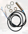 Hall Effect Proximity Sensor PNP Normally Open Magnetic Switch 10mm Sensing Distance For DIY Projects And Automation 6-36V DC 3-Wire Cable Brown Blue Black NJK-5002A Pack Of 5 with metal housing and accessories