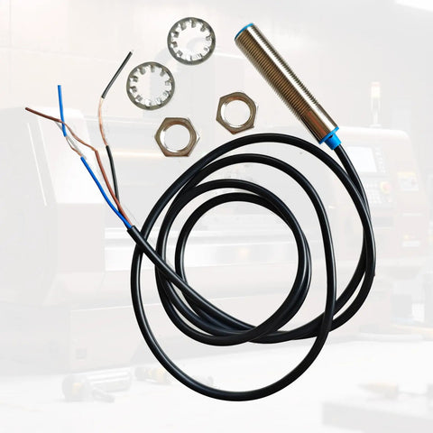 Hall Effect Proximity Sensor PNP Normally Open Magnetic Switch 10mm Sensing Distance For DIY Projects And Automation 6-36V DC 3-Wire Cable Brown Blue Black NJK-5002A Pack Of 5 with metal housing and accessories