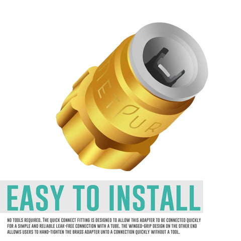 Quarter Inch To Three Eighths Inch Female Threaded Compression Reducing Adapter Lead Free Brass With Leak Free Seal