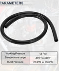 Universal Silicone Vacuum Hose For Automotive Use High Temperature 3.3 Ft Long 12mm ID 3mm Wall Thickness 18mm Outer Diameter