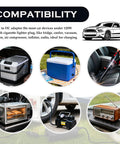Image showing various devices compatible with Straight Out The Outlet To Ride Ready Power This Heavy Duty Three Pin AC To DC Converter.