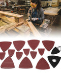 Heavy Duty Oscillating Tool Sanding Kit With Triangular Finger Pads And 100 Sandpaper Sheets, 60 Through 240 Grit Pack, various grits.