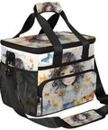 Insulated Picnic Backpack For Women And Men Large 12x8.7x10in with butterfly and girl design, adjustable strap visible
