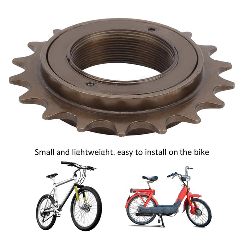 18 Tooth Steel Single Speed Freewheel For Bicycles Durable Replacement Part With Precise Internal Threads For Tight Hub Fit