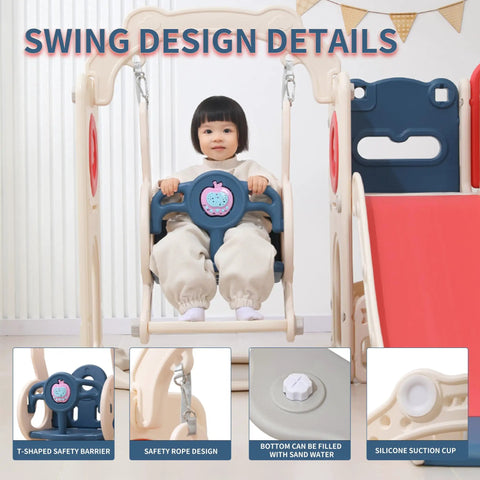 Child in 12 In 1 Toddler Outdoor Playset With Swing And Slide Indoor Outdoor Climber Playground For Toddlers 1 To 3