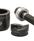 Slug Buster Manual Knockout Set For One And One Quarter Inch Conduit Size With Knurled Punch Edge, Laser Markings, Punch And Die