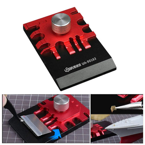 Metal Small Etched Parts Bender Model UA90183 for hobbyists, precision tool showing red and black durable metal construction