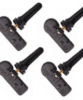 TPMS Tire Pressure Sensors 315MHz 4-Pack Pre-Programmed With OBD Relearn Ready For Ford F-150 2009-2014, Escape 2009-2018, Fusion 2010-2016, Lincoln MKS Replaces 9L3Z-1A189-A, DE8T-1A180-AA, DE8T-1A150-AA four black sensors
