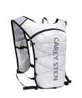 Ultra Lightweight Hydration Backpack For Women With 1.5L Water Bag No Bounce Running Vest in white with adjustable straps