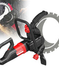 Professional Brushless Concrete Saw With 9500W Motor And 290mm Blade, close-up view highlighting cutting blade and handle.