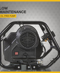 Close-up of the back view of 29 Gallon Portable Air Compressor With 2.5 HP Motor, 120 Volt Power, 175 PSI Max, showing oil-free pump.