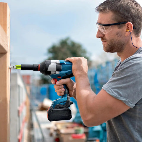 Person using a power drill with a Magnetic Screwdriver Bit Holder With Aluminum Alloy Body Demagnetizer Accessory for quick retention