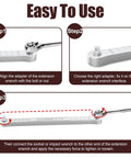 Offset Extension Wrench For Tight Spaces, Impact Ready And Hella Handy, with adapters shown in use instructions, silver finish