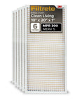 10x20x1 Air Filter MERV 5 6 Pack For Furnace And AC Systems Pleated Electrostatic Filtration Captures Dust And Lint