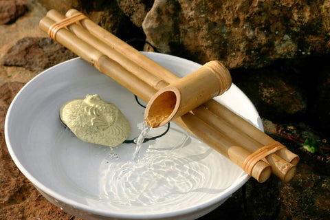 18 Inch Bamboo Fountain Kit With Three Arm Spout And Quiet Pump For Indoor And Outdoor Bowl Fountains Large Water Feature