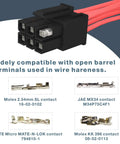 Pro Grade Ratchet Crimp Tool For 0.08-1.0 Mm2 Wire, 18-28 AWG, Fits PH2.0 XH2.54 KF2510, open barrel terminal display.