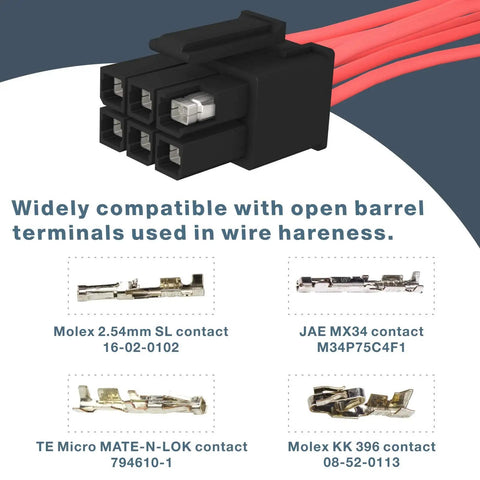 Pro Grade Ratchet Crimp Tool For 0.08-1.0 Mm2 Wire, 18-28 AWG, Fits PH2.0 XH2.54 KF2510, open barrel terminal display.