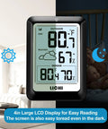 Front view of Indoor Outdoor Wireless Weather Station With Real Time Indoor And Outdoor Thermometer And Hygrometer in use