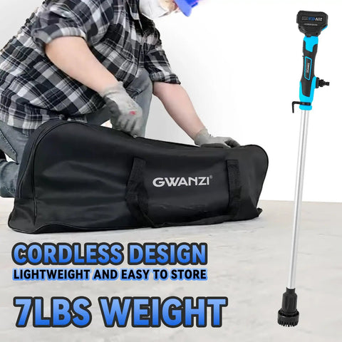 Cordless Stick Water Pump Moves 720 GPH With No Sweat, Delivers 32 Ft Lift Power, lightweight design, portable carrying bag.