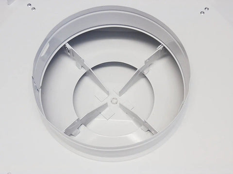 Drop Ceiling HVAC Supply Grille for T Bar Lay In 3 Cone Diffuser 24 by 24 Inches for 10 Inch Vent Connection view from below