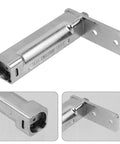 Kickass Replaceable Stainless Steel Freezer Door Hinge Anti-Rust Replacement For Small Refrigerator Model HW-02 close-up view of durable hinge
