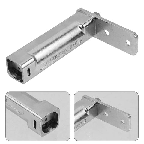 Kickass Replaceable Stainless Steel Freezer Door Hinge Anti-Rust Replacement For Small Refrigerator Model HW-02 close-up view of durable hinge