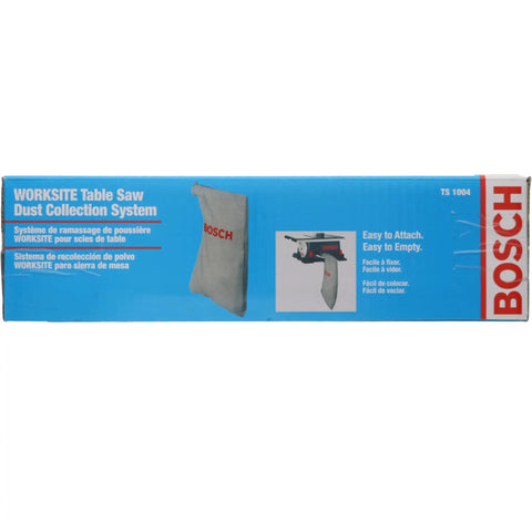 Box packaging of Beefed Up Heavy Duty Table Saw Dust Collection Bag Fits 4000 4100 GTS1031 GTS1041A displayed diagonally